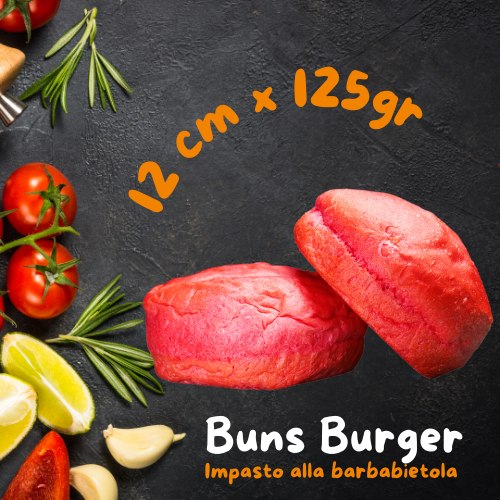 16pz | Panino Buns "d12" | impasto alla Barbabietola