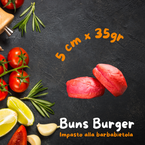 40pz | Panino Buns "d5" | impasto alla Barbabietola