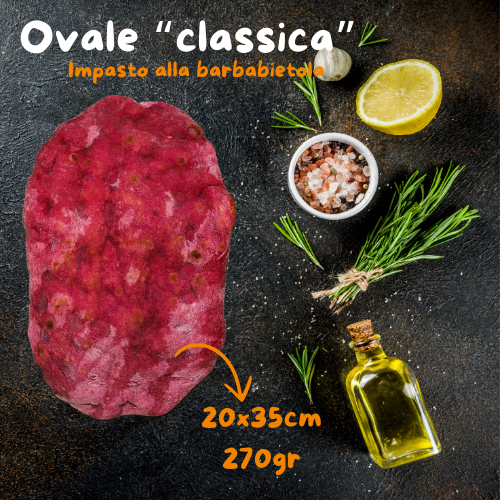 ovale classica impasto alla barbabietola