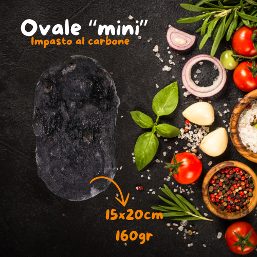 ovale mini - impasto al carbone vegetale