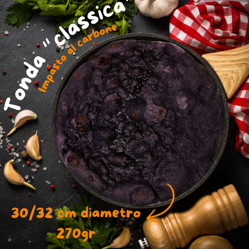 tonda classica impasto al carbone vegetale